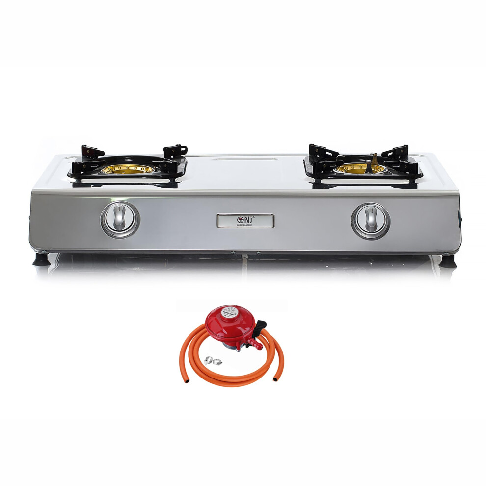 Nj The Right Choice Nj Nsd-2 Portable Gas Stove - 2 Burner Indoor Cooktop Lpg