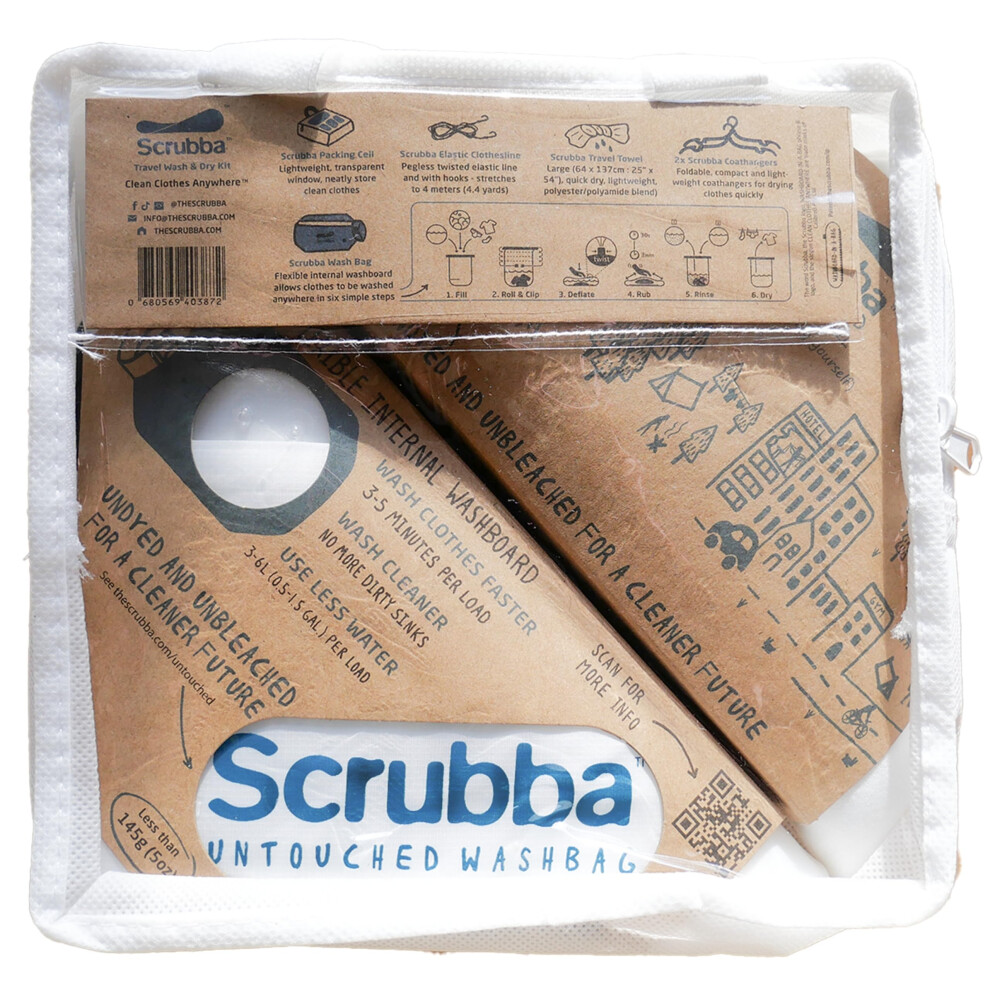 Scrubba Untouched Wash Bag & Dry Kit – Portable Washing Machine System