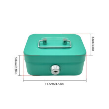 Cutie metalică cu încuietoare și cheie – Verde