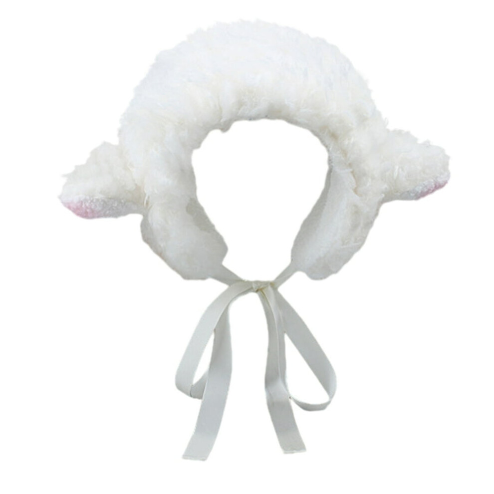 Cartoon Lamb Ear Headband Warm Polyester Winter Headband