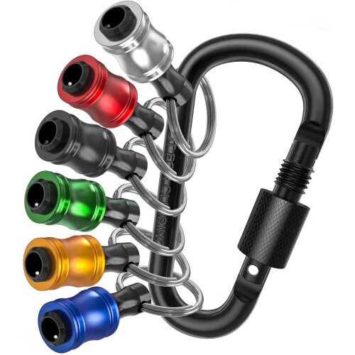 6-delers magnetisk bitholder nøkkelring