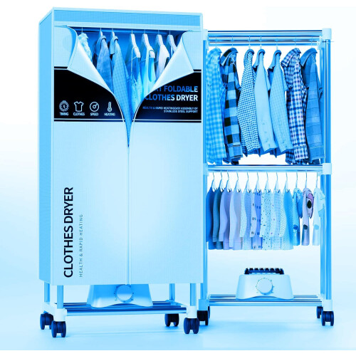 Clothes Dryer, Portable Drying Machine with Timer, 60inch