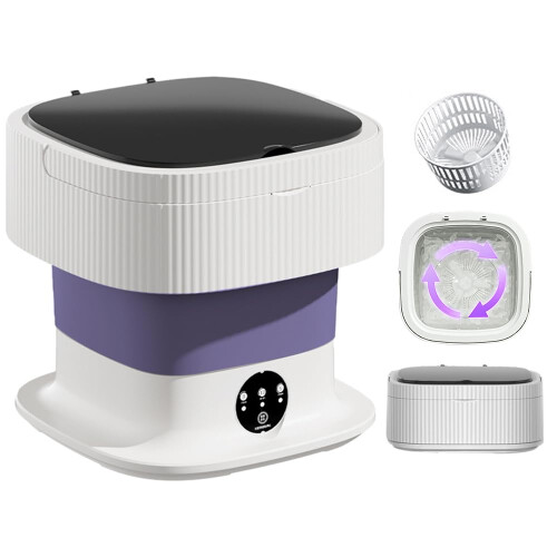 XEERUN Portable Mini Washer and Dryer, 10L Foldable