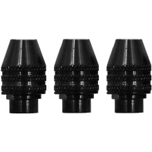 Keyless 3-piece chuck adapter for Dremel grinders,
