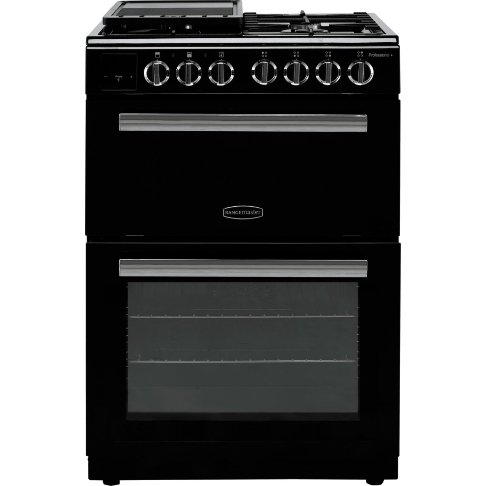 Rangemaster Professional Plus 60 60Cm Dual Fuel Cooker Black