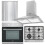 Baridi Kitchen Appliance Bundle 60cm, Integrated Fan-Assisted Oven, 1