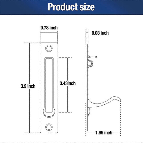 2 Pack Pocket Door Pull Solid Pocket Door Flush Edge Pull Pocket Door Handles in Matte 2