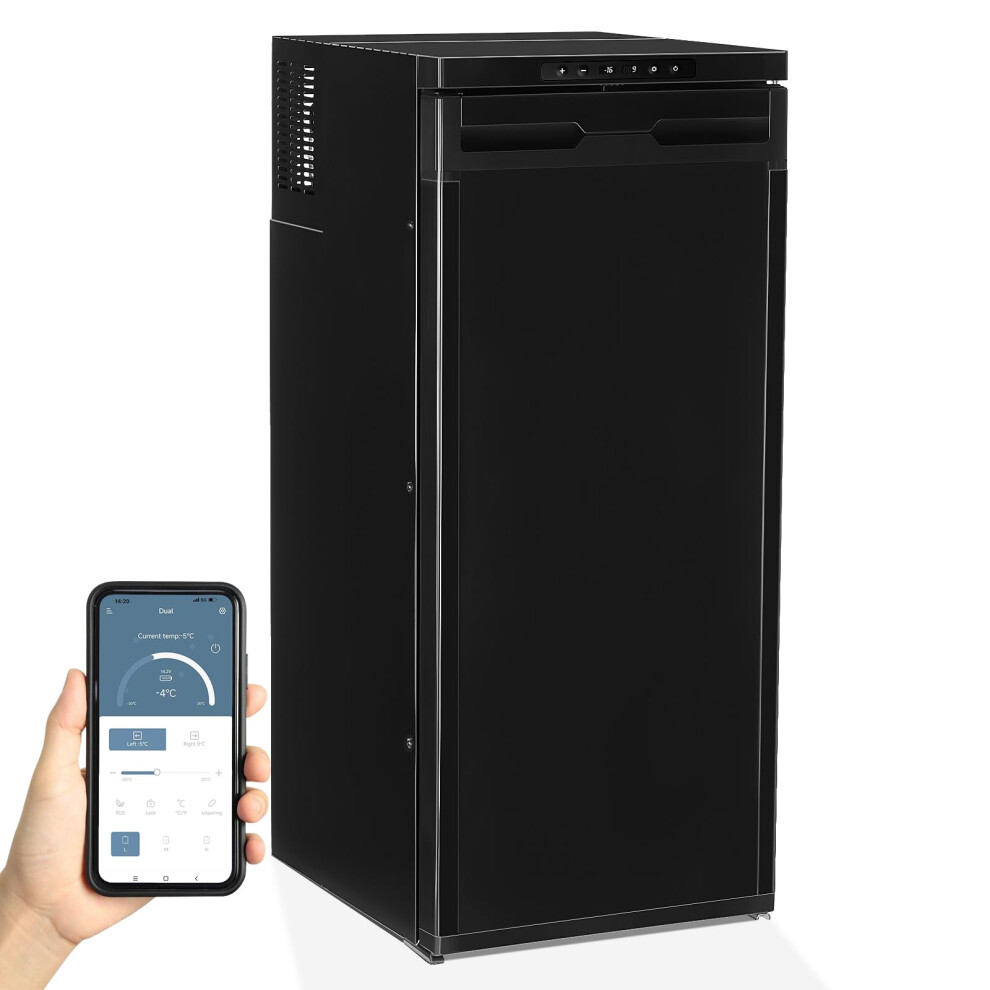Gearflow 90L 12/24V Compressor Fridge Refrigerator Freezer In Black 3070487576418