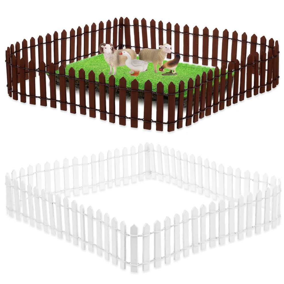 Wooden Mini Picket Fence For Garden & Miniature Scenes (2 301029412493