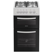 Indesit ITG5GMW 50cm Gas Twin Cavity Cooker