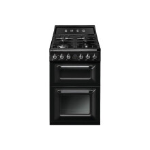 Smeg Victoria 60cm Double Oven Dual Fuel Cooker - Black, Medium, Large