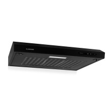 Klarstein UW60BL - Cooker Hood, Under-Cabinet Hood, Extractor Wall Energy Efficiency Class C, 60 cm, Exhaust/Recirculation Mode, up to 210 m³/h max.,