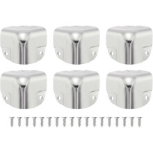 6 Pcs Decorative Box Corner Cover, 37mm Metal Edge Guard, Furniture Corner Edges