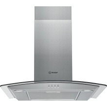 Indesit 60cm Curved Glass Chimney Cooker Hood -