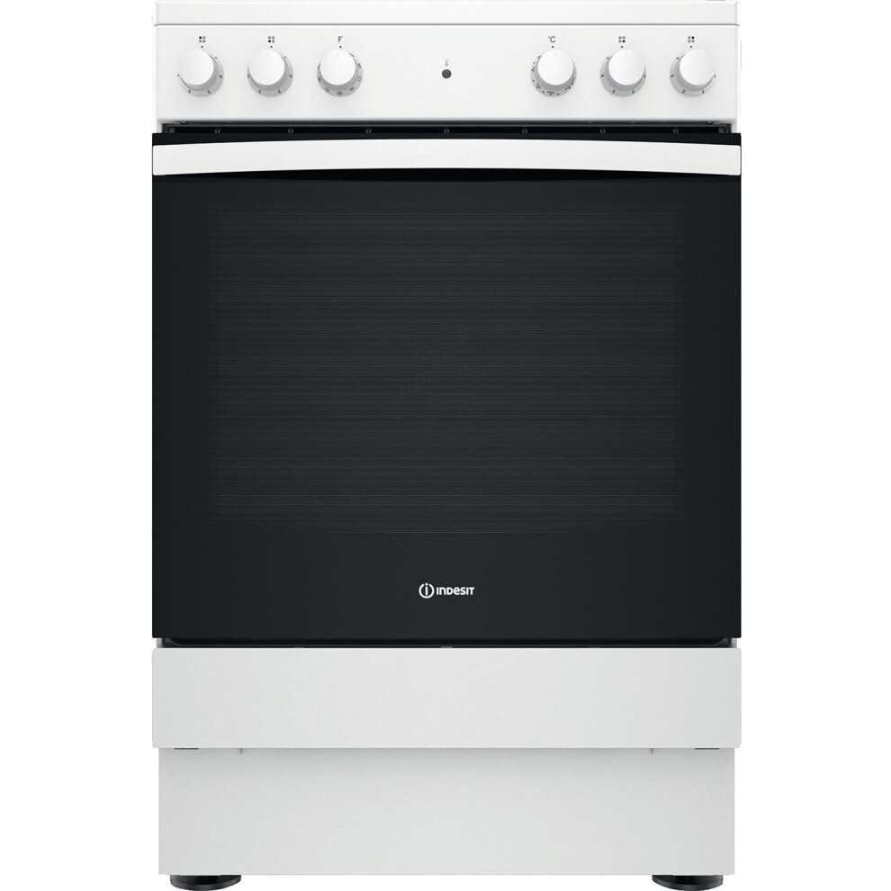 Indesit 60Cm Electric Cooker With Ceramic Hob White