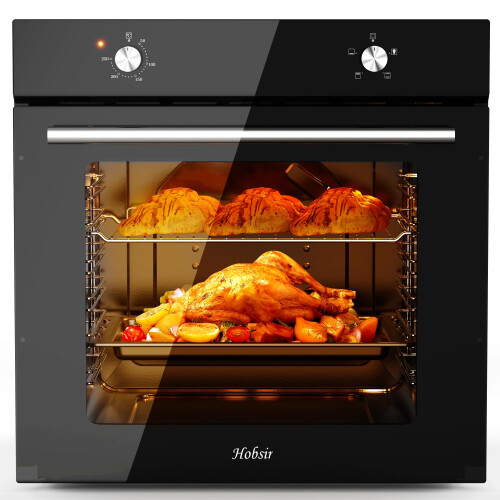 Hobsir Hob 60cm Single Electric Oven, 65L Large