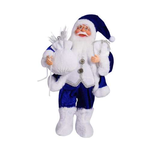 Standing Santa Claus Figurine Polyester Christmas Decor