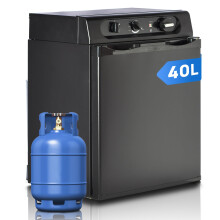 Techomey Gas Fridge 40L, 3 Way Fridge Camping