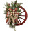 Red Truck Christmas Wreath Artificial Rustic 18 Inch 1