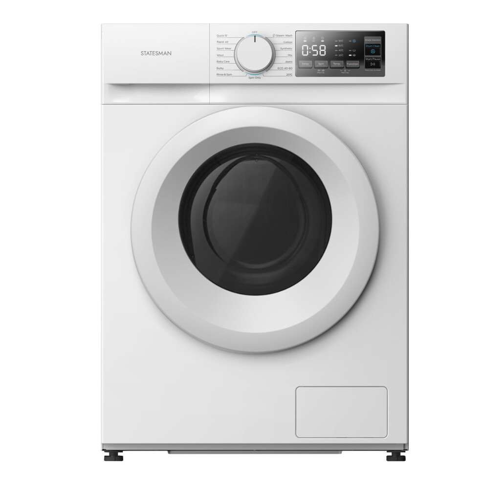 Statesman Fwm1914w Washing Machine 1400Rpm, 9Kg Load Capacity, White