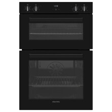 electriQ Electric Built In Double Oven - Black