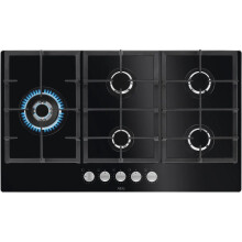 AEG HKB95820NB 86cm Gas Hob Black Glass, 5