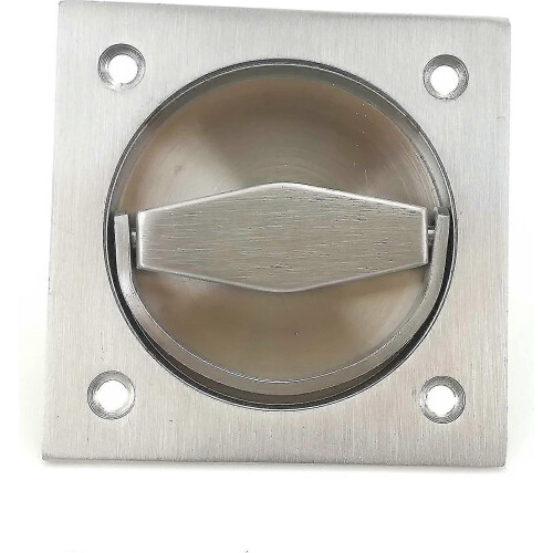 304 Stainless Steel Square Recessed Cup Ring Flush Pull Handle Invisible Door Handle Electric Box Handles 1