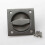 304 Stainless Steel Square Recessed Cup Ring Flush Pull Handle Invisible Door Handle Electric Box Handles 3