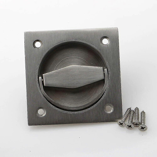 304 Stainless Steel Square Recessed Cup Ring Flush Pull Handle Invisible Door Handle Electric Box Handles 2