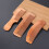 Träkam med breda tänder – persikoträ, 3-pack 3