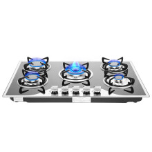 SuhoFutus Gas Hob 5 Burner, LPG/NG Gas COOKTOP Built Burner Stove, wit