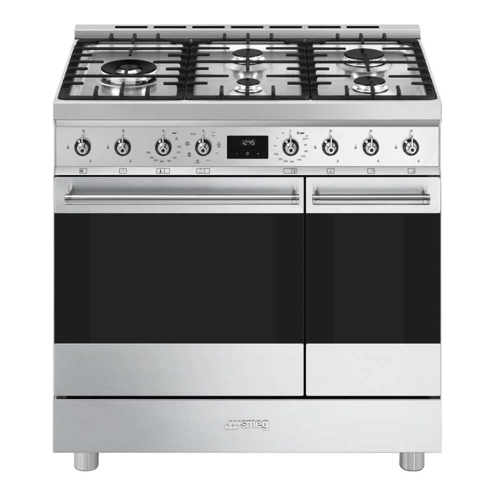 Smeg 90Cm Dual Fuel Range Cooker - Stainless