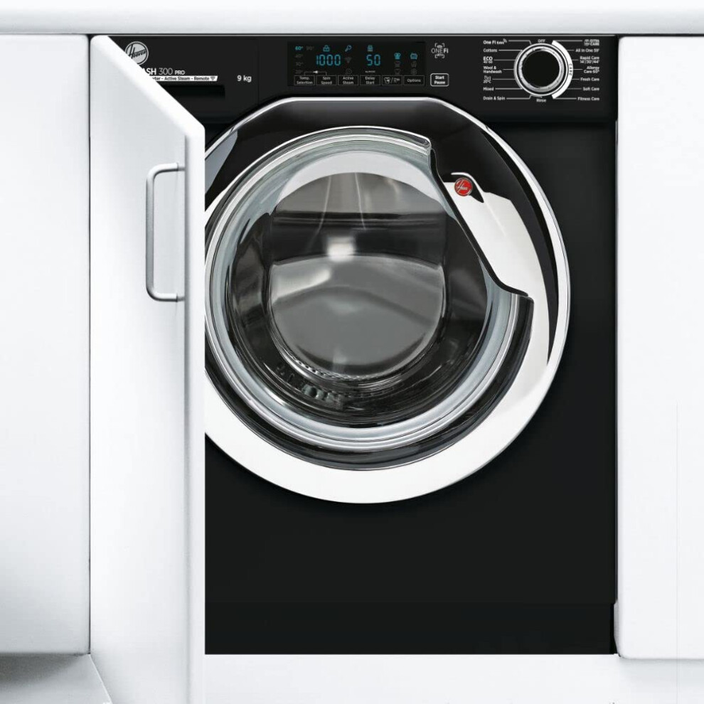 Hoover Hbwos 69Tamcbe-80 Integrated Washing Machine, 9Kg Load, Black