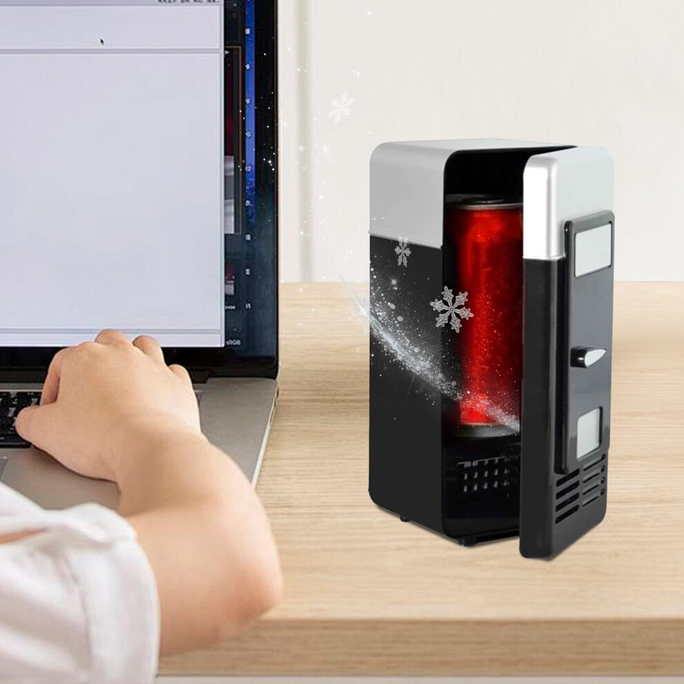 Ocastuted Small Fridge, Tiny Fridge For Bedrooms, Usb Fridges Cooler, Beverage D