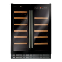 CDA FWC624BL 60cm Double Door Dual Zone Under