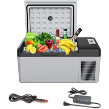 JvFbjLF Mini Portable 15L Refrigerator Compressor Car &