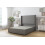 (3' Single, Pewter) Sloomy Devonshire Dumfries Divan Bed Base No Drawers With 54" Wingback Headboard 1