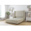 (4'6 Double, Cream) Sloomy Devonshire Plush Divan Bed Base No Drawers With 54" Wingback Headboard 1