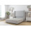 (4' Small Double, Sliver) Sloomy Devonshire Plush Divan Bed Base No Drawers With 54" Wingback Headboard 1