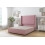 (4'6 Double, Pink) Sloomy Devonshire Plush Divan Bed Base No Drawers With 54" Wingback Headboard 1