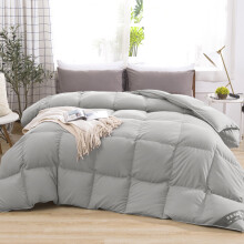 (Light Grey, 200cm*230cm) Down Duvet Insert, Lightweight Skin Friendly Duvet Quilt, Ultra-Soft Breathable Quilt Fillers, Bedding