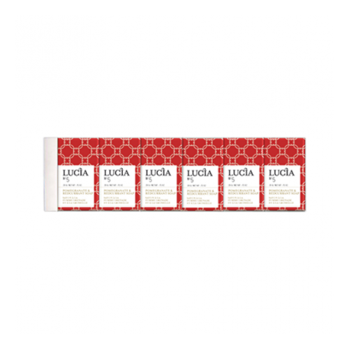 Lucia - Guest Soap Gift Box 6 Bars-Pomegranate & Redcurrant
