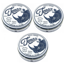 TENAX Pack of 03 HAIR POMADE - STRONG HOLD - MATTE EFFECT 3x125ml