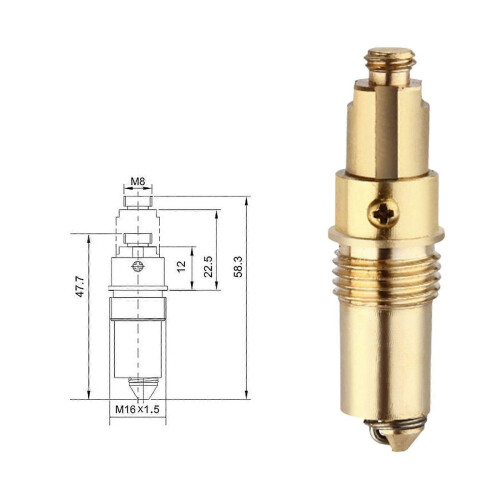 Brass Basin Sink Bath Replacement Waste Easy Pop Up Click Clack Plug Bolt SpriwM 2