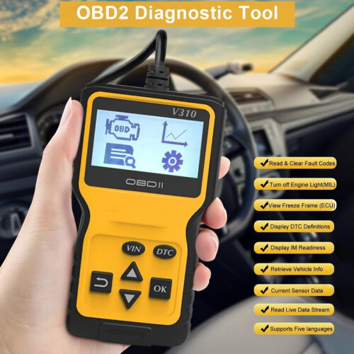 Cititor de coduri pentru instrumente de diagnosticare auto, galben 1