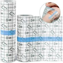 2 Rolls Transparent Adhesive Bandage - 6" & 8" Wide Waterproof Stretch Film for