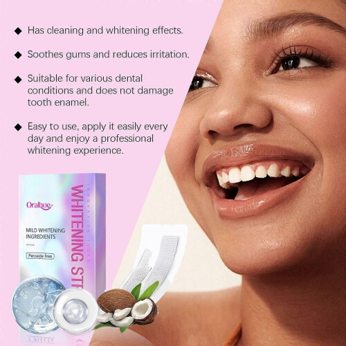 (2PC) 1-3boxes Teeth Whitening Strips Dental Treatments - Teeth Whitener, Peroxide 1