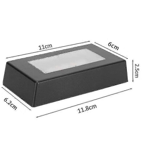 LED Light Base, Rectangle USB Multicolor Light Display Base Stand for Crystal Statues, Jewelry(Black) --WHBYV 2