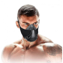 Maschera per alta quota, maschera da allenamento per uomo per migliorare la capacità polmonare, maschera fitness con 24 livelli di resistenz