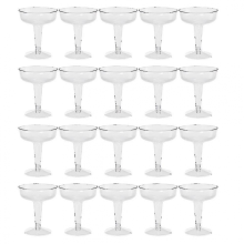 2024 20 pezzi Bicchieri da champagne in plastica trasparente - Aggiungi eleganza alle tue feste con questi bicchieri da champagne in plastic